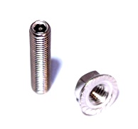 Replacement stainless steel stud and locking nut
